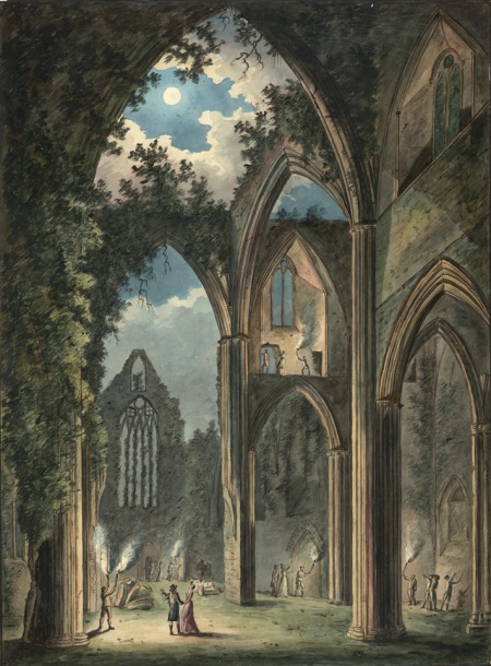 Tintern Abbey seen by Moonlight, 1802 by Peter van Lerberghe